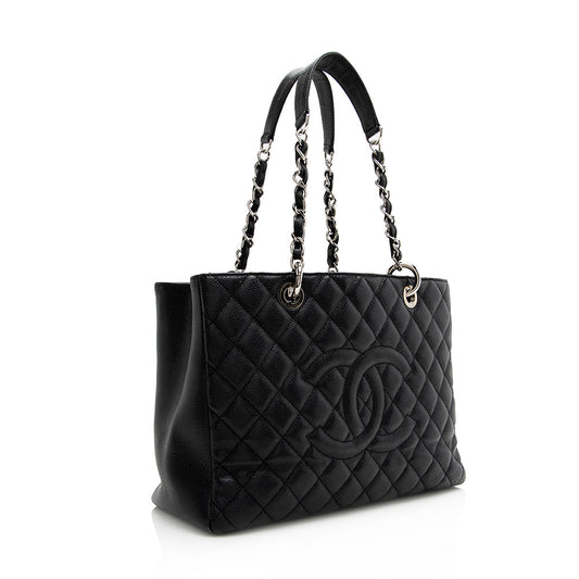 Chanel Caviar Leather Grand Shopping Tote (SHF-21542)