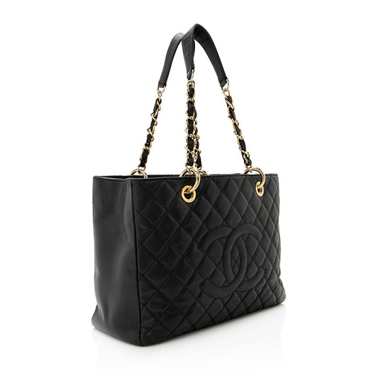 Chanel Caviar Leather Grand Shopping Tote (SHF-21624)