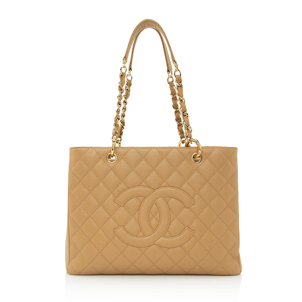 Chanel Caviar Leather Grand Shopping Tote (SHF-21725)