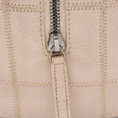 Chanel Caviar Leather LAX Bowling Satchel (SHF-18022)