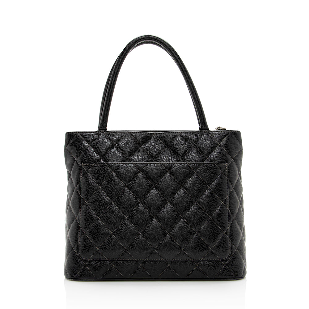 Chanel Caviar Leather Medallion Tote (SHF-16862)