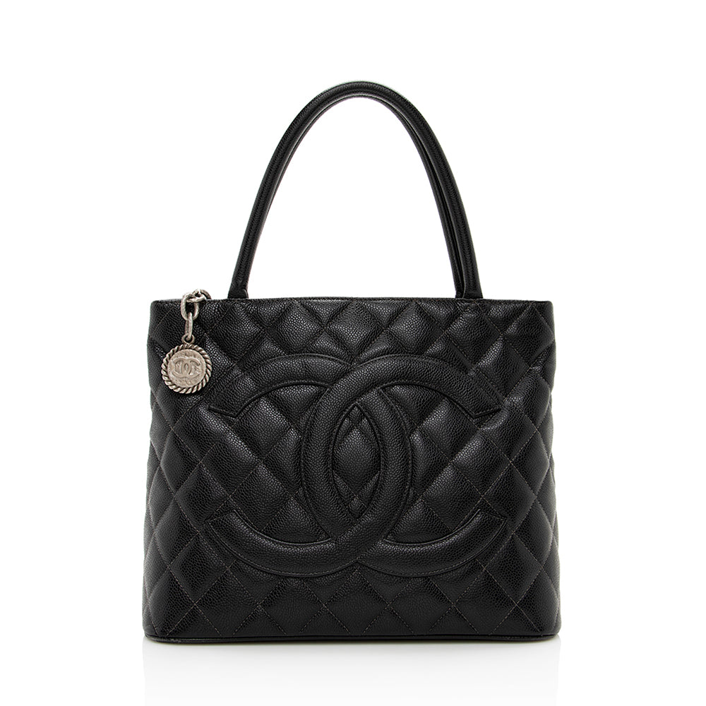 Chanel Caviar Leather Medallion Tote (SHF-16862)