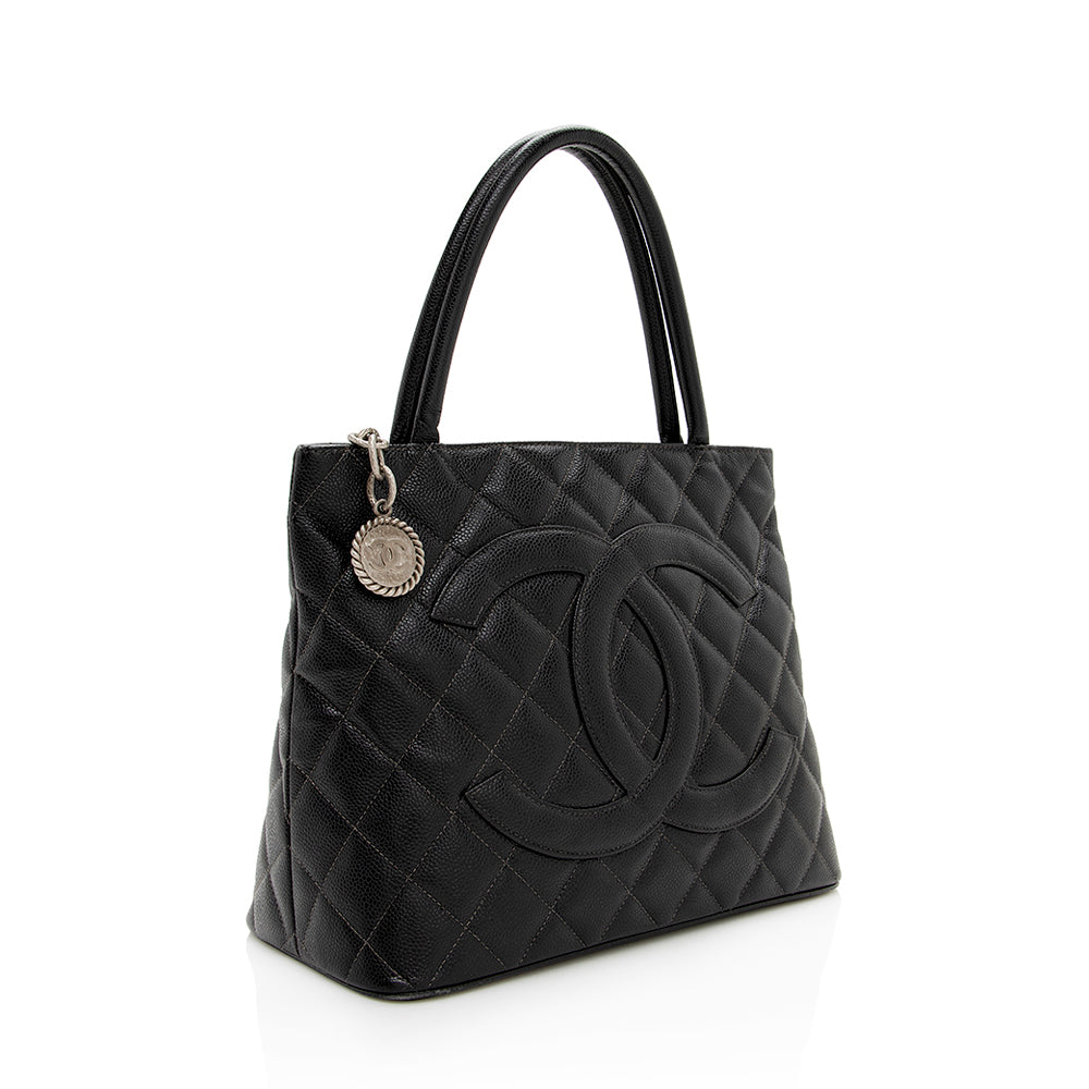 Chanel Caviar Leather Medallion Tote (SHF-16862)