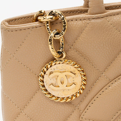 Chanel Caviar Leather Medallion Tote (SHF-19444)