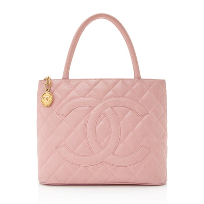 Chanel Caviar Leather Medallion Tote (SHF-20972)