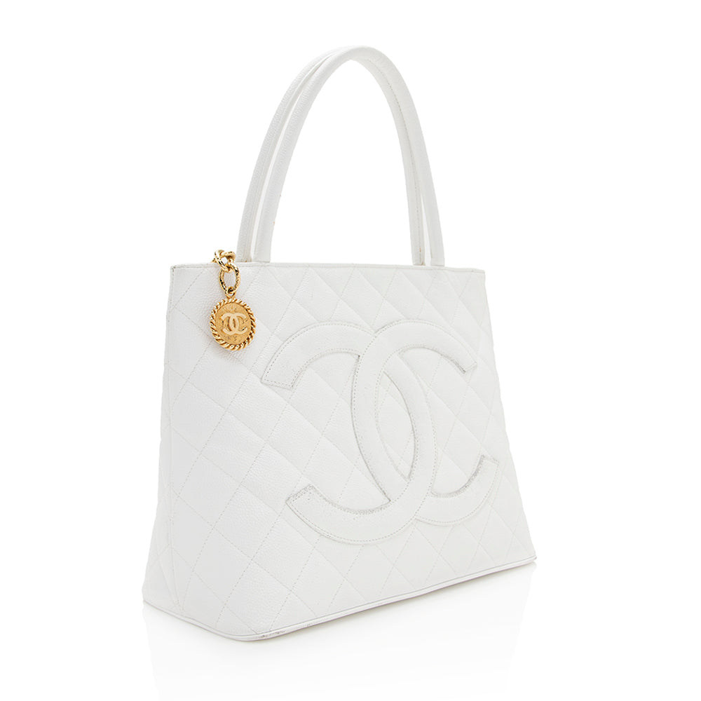 Chanel Caviar Leather Medallion Tote (SHF-20973)