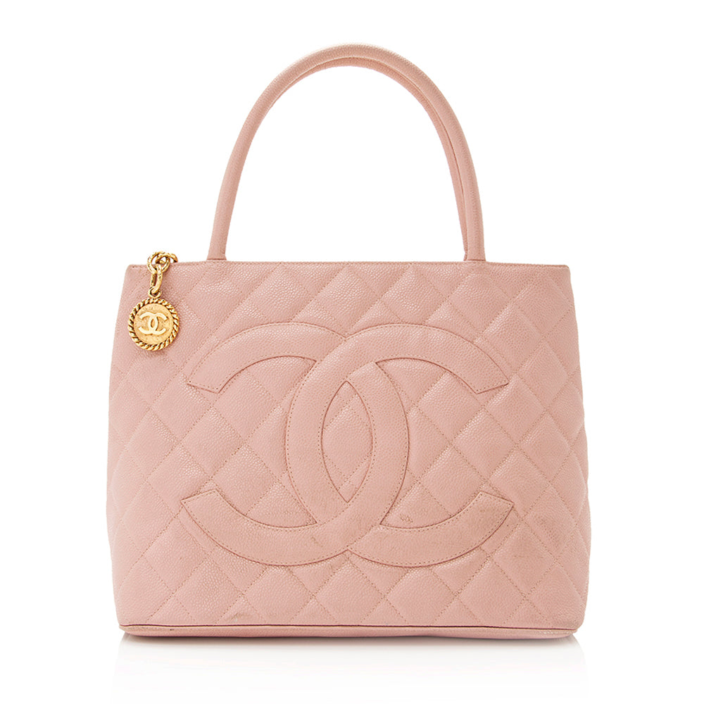 Chanel Caviar Leather Medallion Tote (SHF-20995)