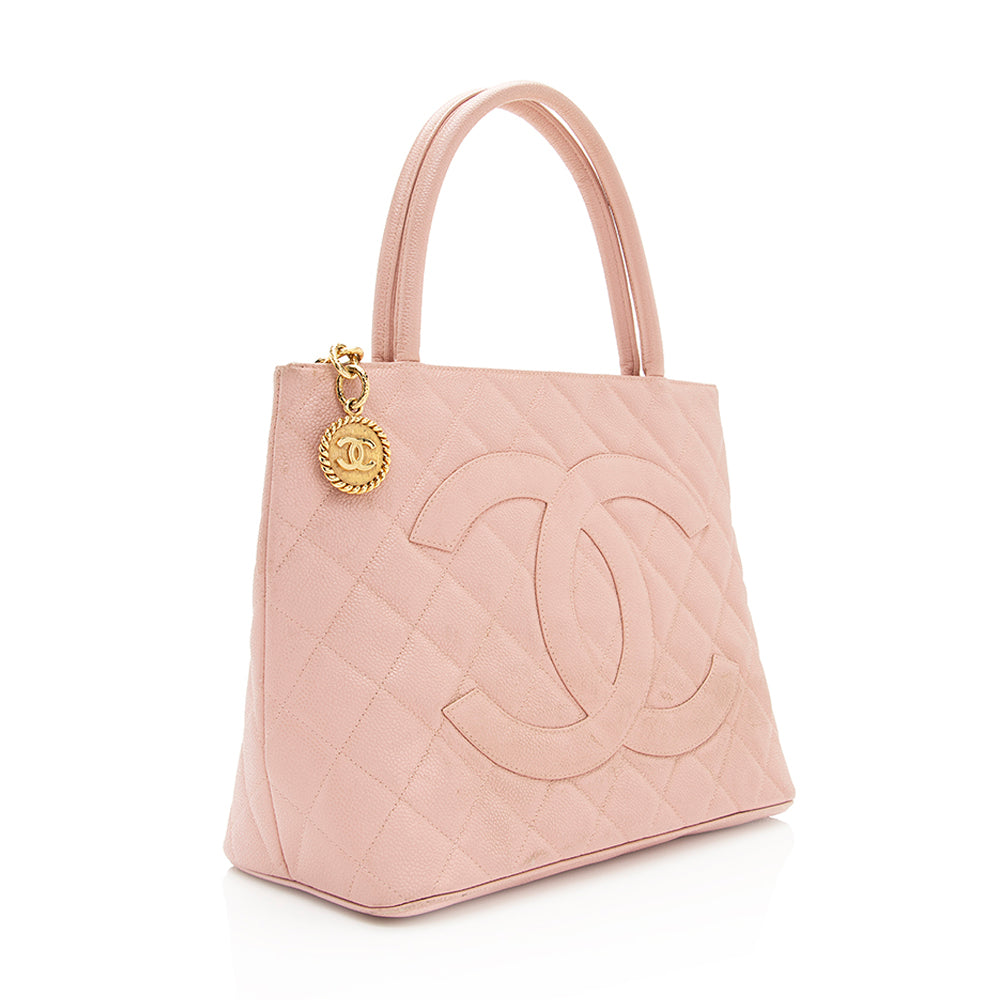 Chanel Caviar Leather Medallion Tote (SHF-20995)