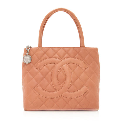 Chanel Caviar Leather Medallion Tote (SHF-20996)