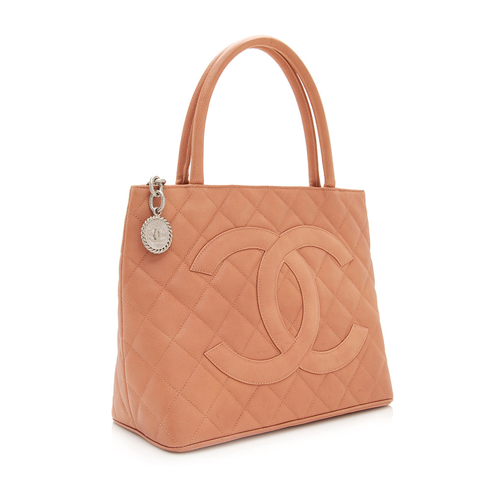 Chanel Caviar Leather Medallion Tote (SHF-20996)