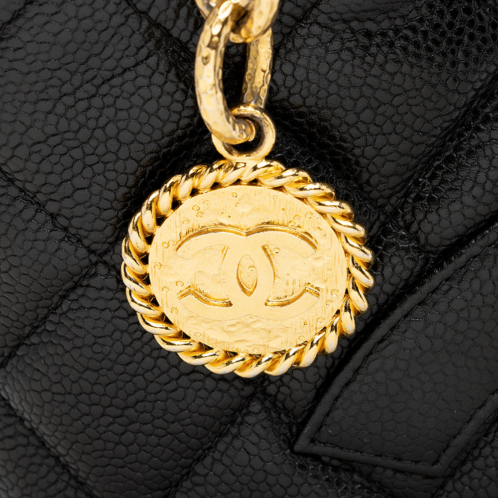 Chanel Caviar Leather Medallion Tote (SHF-21090)