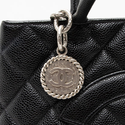 Chanel Caviar Leather Medallion Tote (SHF-23125)