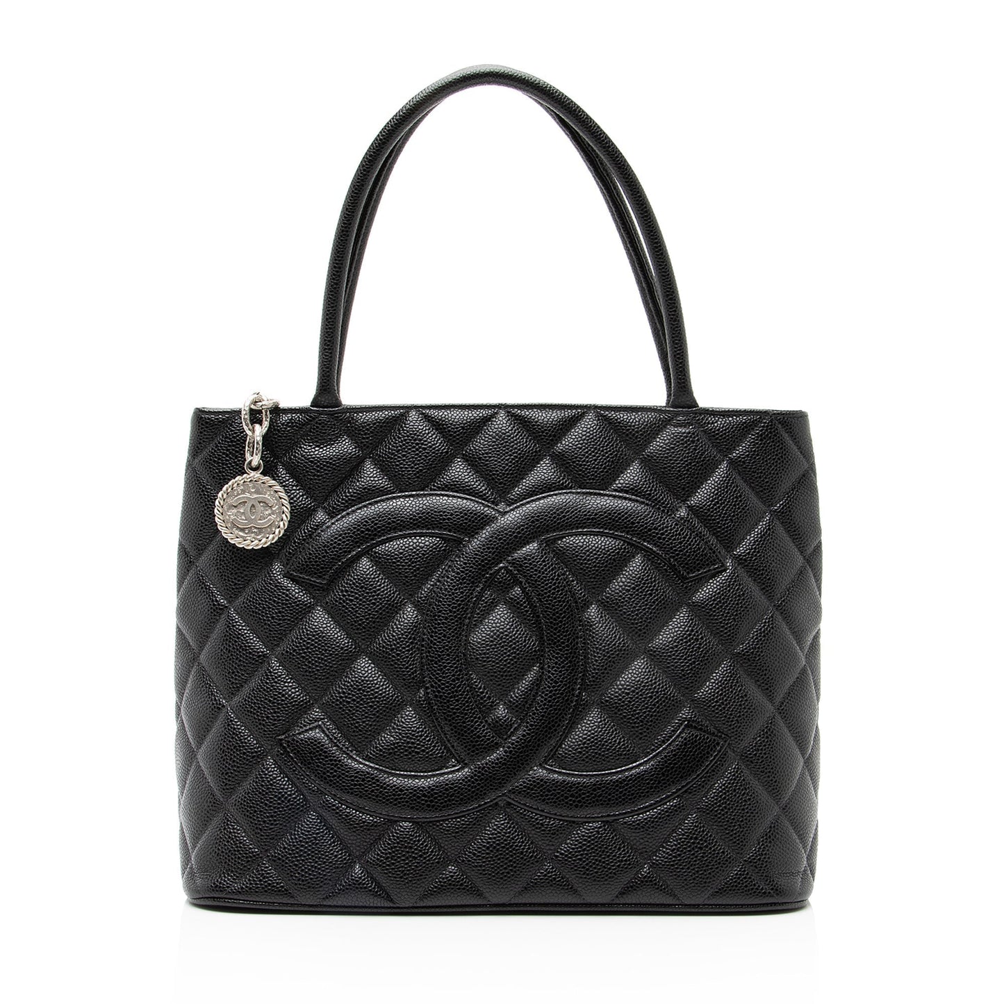 Chanel Caviar Leather Medallion Tote (SHF-23125)