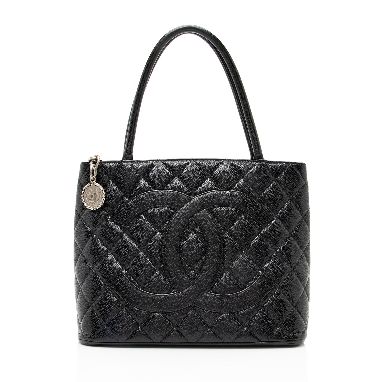 Chanel Caviar Leather Medallion Tote (SHF-23126)