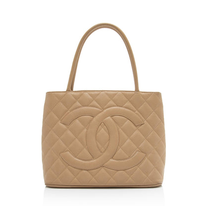 Chanel Caviar Leather Medallion Tote (SHF-CzzxQv)