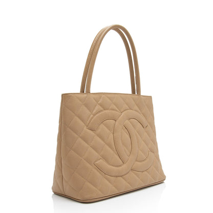 Chanel Caviar Leather Medallion Tote (SHF-CzzxQv)