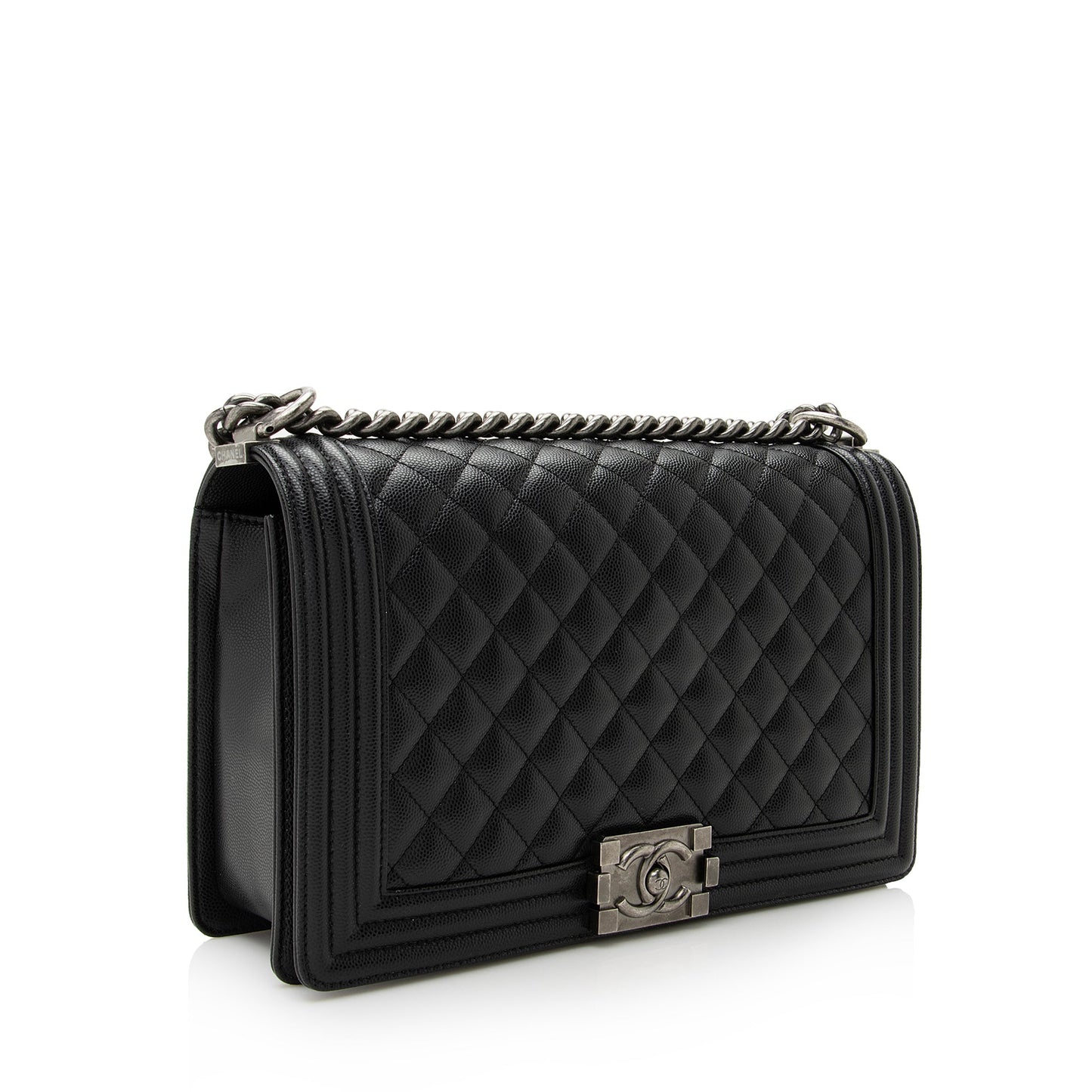 Chanel Caviar Leather New Medium Boy Bag (SHF-22701)