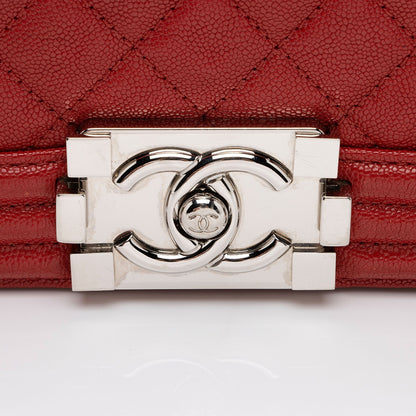 Chanel Caviar Leather Old Medium Boy Bag (SHF-BBTTJm)