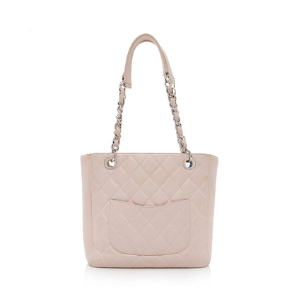 Chanel Caviar Leather Petite Shopping Tote (SHF-18035)