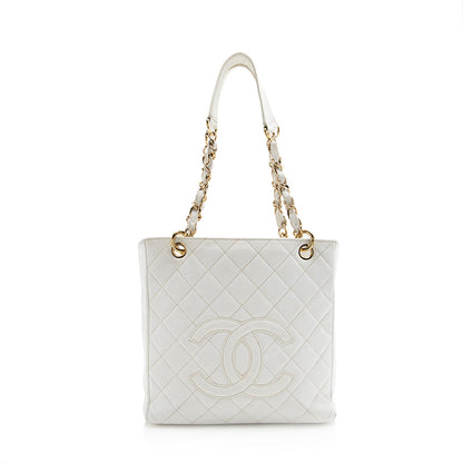 Chanel Caviar Leather Petite Shopping Tote (SHF-21296)