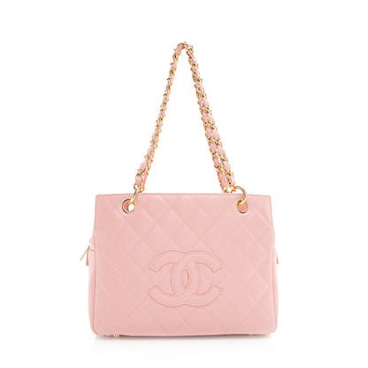 Chanel Caviar Leather Petite Timeless Tote (SHF-20301)