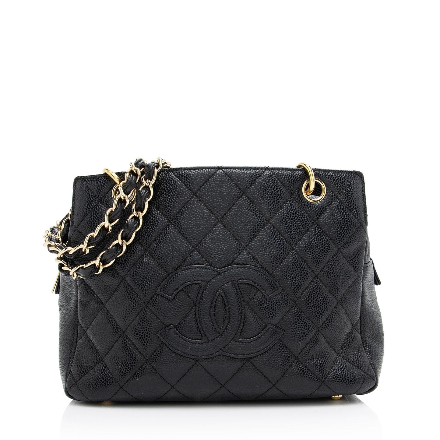 Chanel Caviar Leather Timeless CC Petite Tote (SHF-23075)