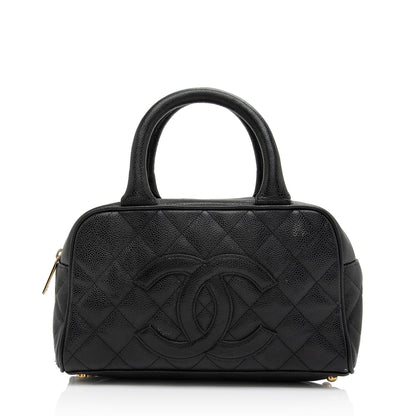 Chanel Caviar Leather Timeless CC Small Bowler Bag (SHF-SYECsY)