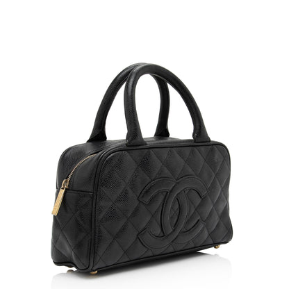 Chanel Caviar Leather Timeless CC Small Bowler Bag (SHF-SYECsY)