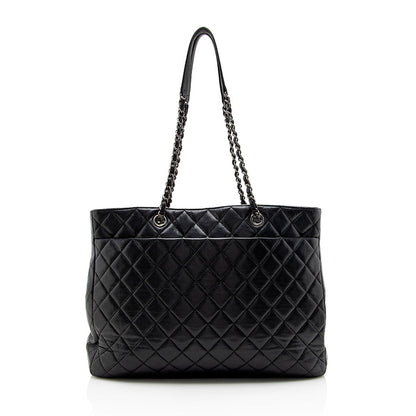 Chanel Caviar Leather Timeless Classic Tote (SHF-15455)