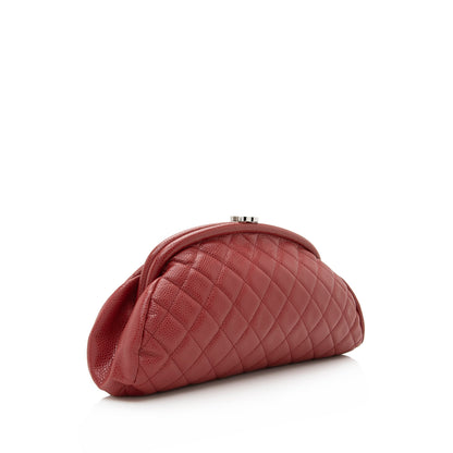 Chanel Caviar Leather Timeless Clutch (SHF-22293)