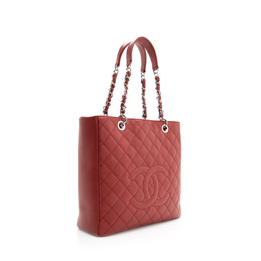 Chanel Caviar Leather Vertical Grand Shopping Tote (SHF-19404)