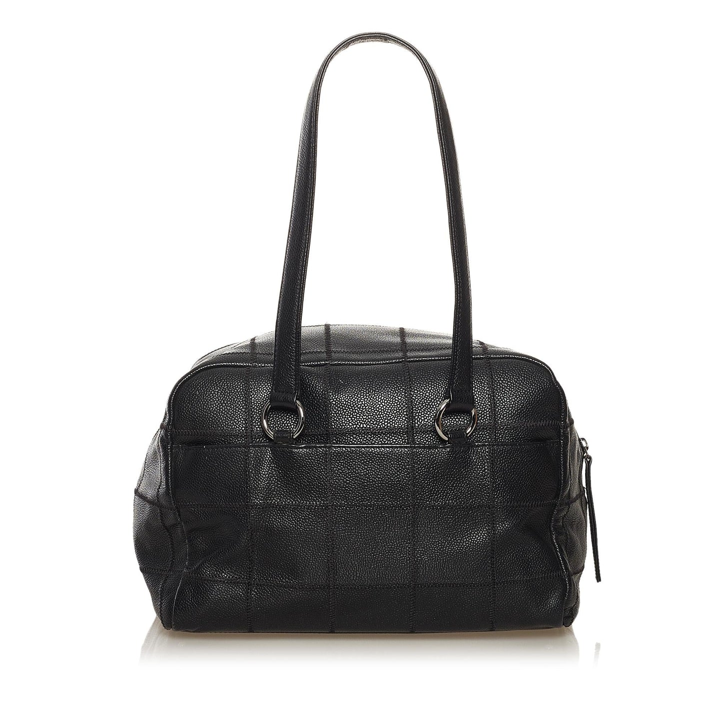 Chanel Caviar Square Quilt LAX Bowler Bag (SHG-34610)