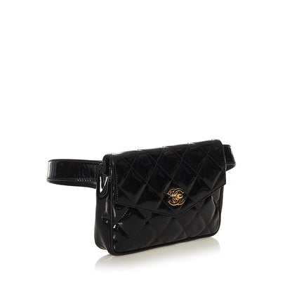 Chanel Chanel CC Patent Leather Belt Bag (SHG-Gqb22M)