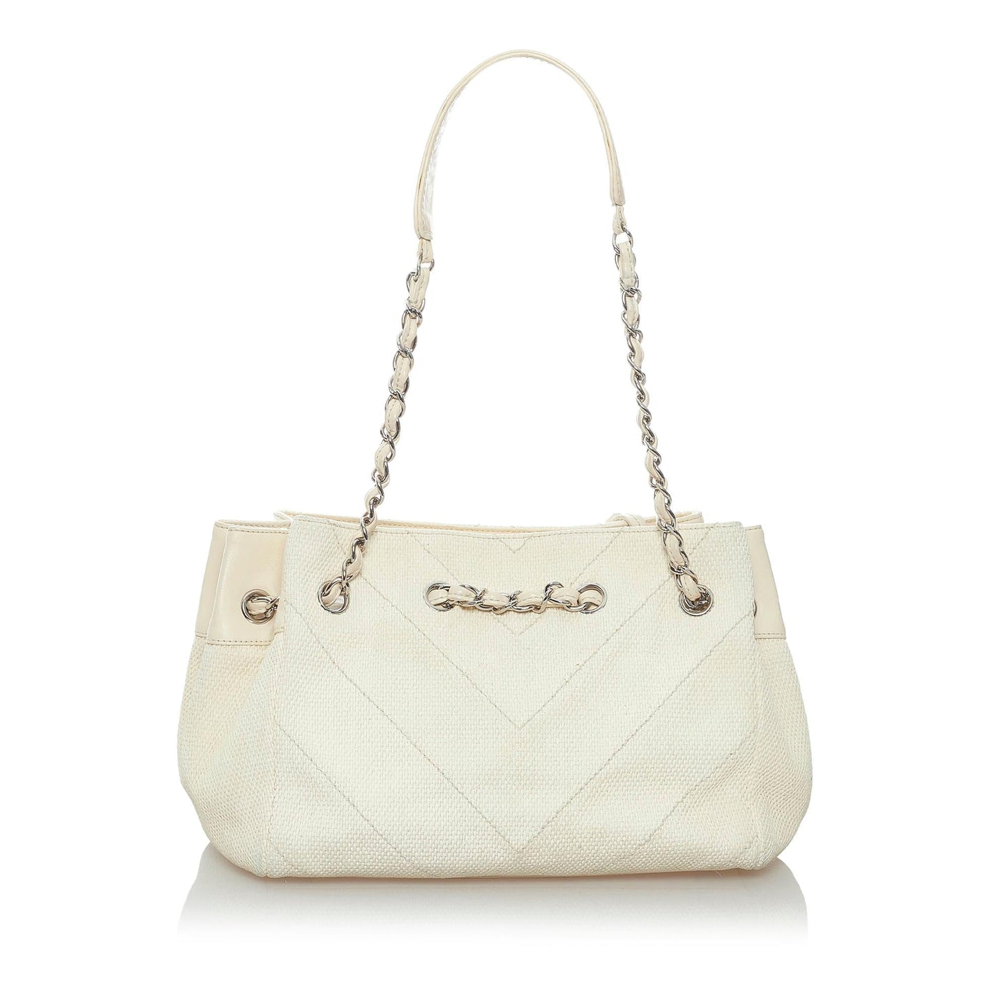 Chanel Chevron Canvas Shoulder Bag (SHG-29838)