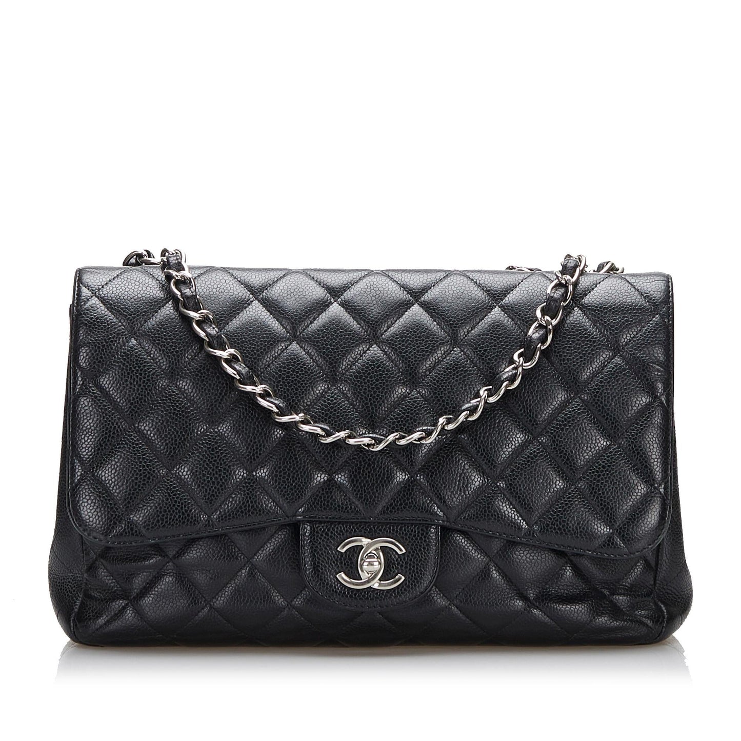 Chanel Classic Jumbo Caviar Single Flap (SHG-gQc9hE)