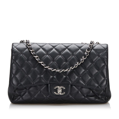 Chanel Classic Jumbo Caviar Single Flap (SHG-gQc9hE)