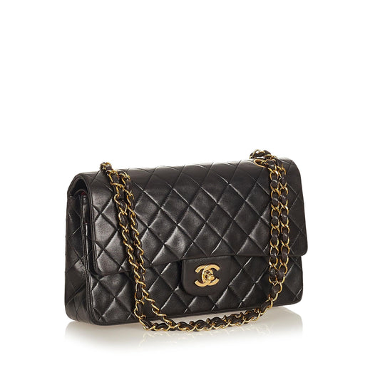 Chanel Classic Lambskin Leather Double Flap Bag (SHG-27218)