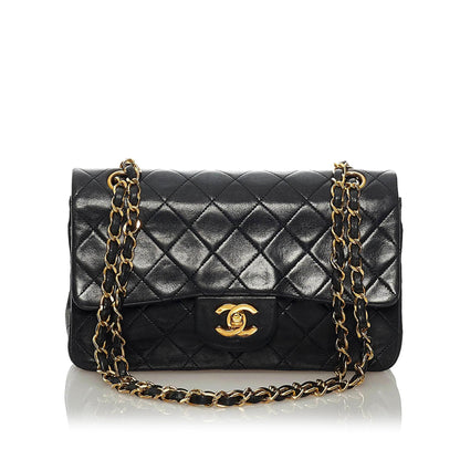 Chanel Classic Lambskin Leather Double Flap Bag (SHG-28713)