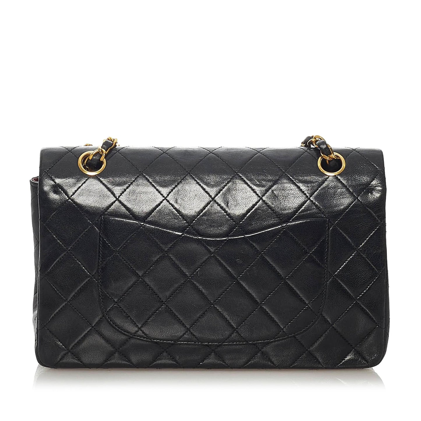 Chanel Classic Lambskin Leather Double Flap Bag (SHG-28756)