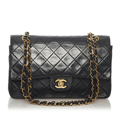 Chanel Classic Lambskin Leather Double Flap Bag (SHG-28756)