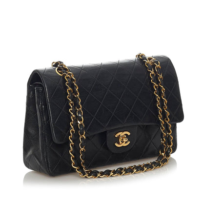 Chanel Classic Lambskin Leather Double Flap Bag (SHG-28756)