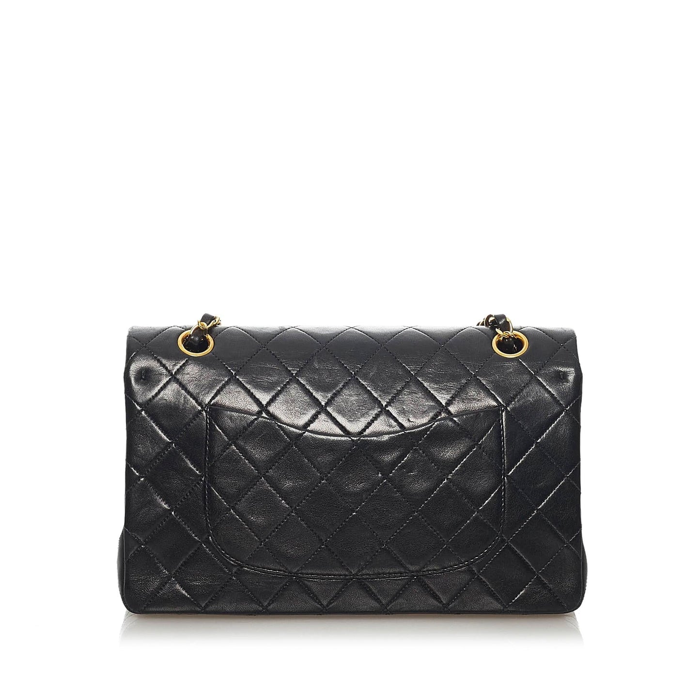 Chanel Classic Lambskin Leather Double Flap Bag (SHG-30061)