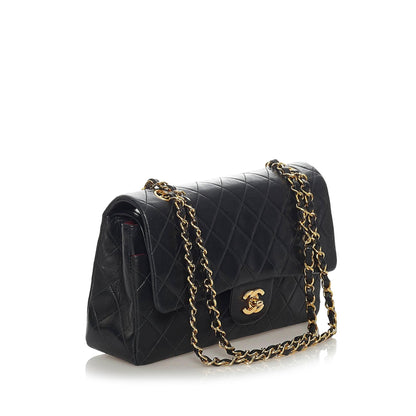 Chanel Classic Lambskin Leather Double Flap Bag (SHG-30061)