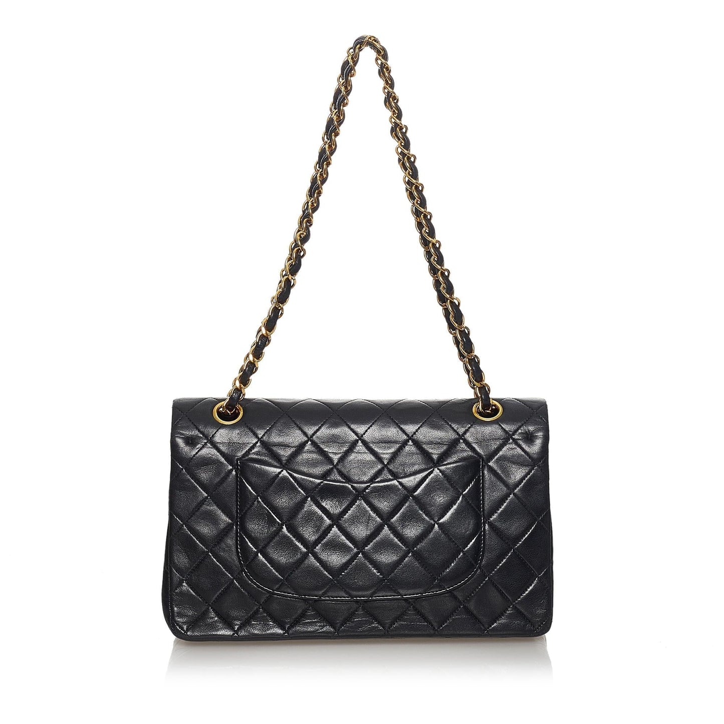 Chanel Classic Lambskin Leather Double Flap Bag (SHG-31282)