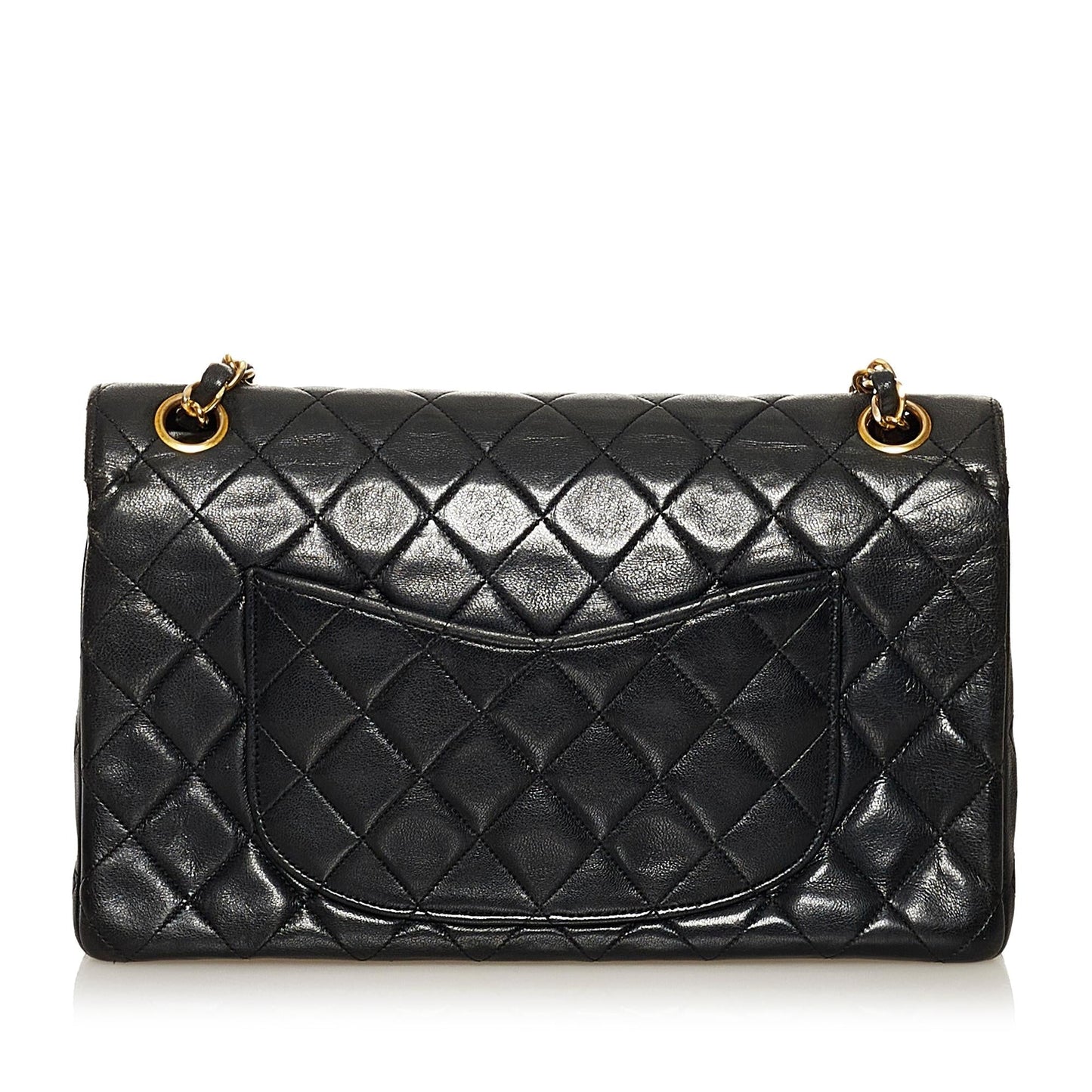 Chanel Classic Lambskin Leather Double Flap Bag (SHG-34550)