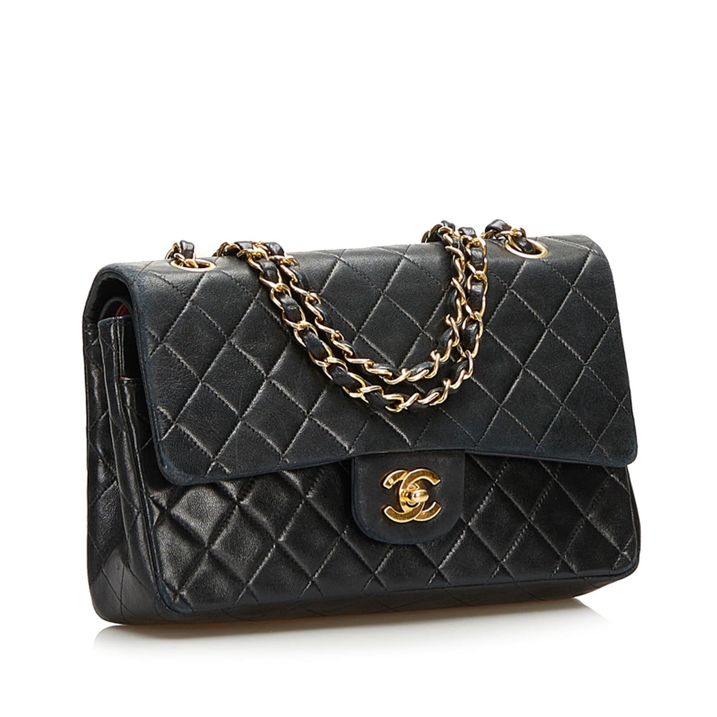 Chanel Classic Medium Lambskin Double Flap Bag (SHG-36391)