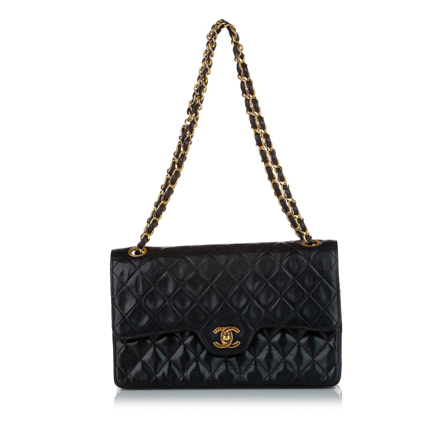 Chanel Classic Medium Lambskin Leather Double Flap Bag (SHG-27962)