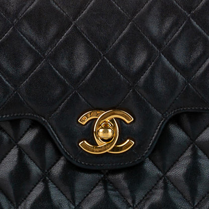 Chanel Classic Medium Lambskin Leather Double Flap Bag (SHG-27962)