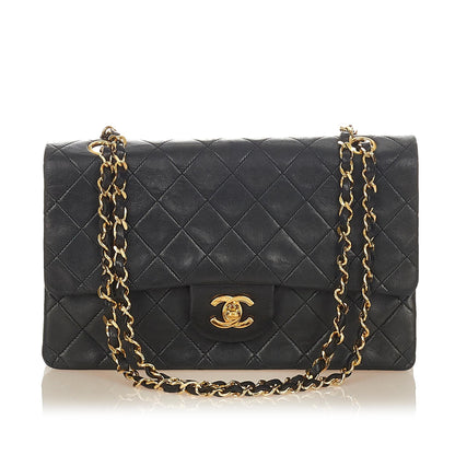 Chanel Classic Medium Lambskin Leather Double Flap Bag (SHG-28016)