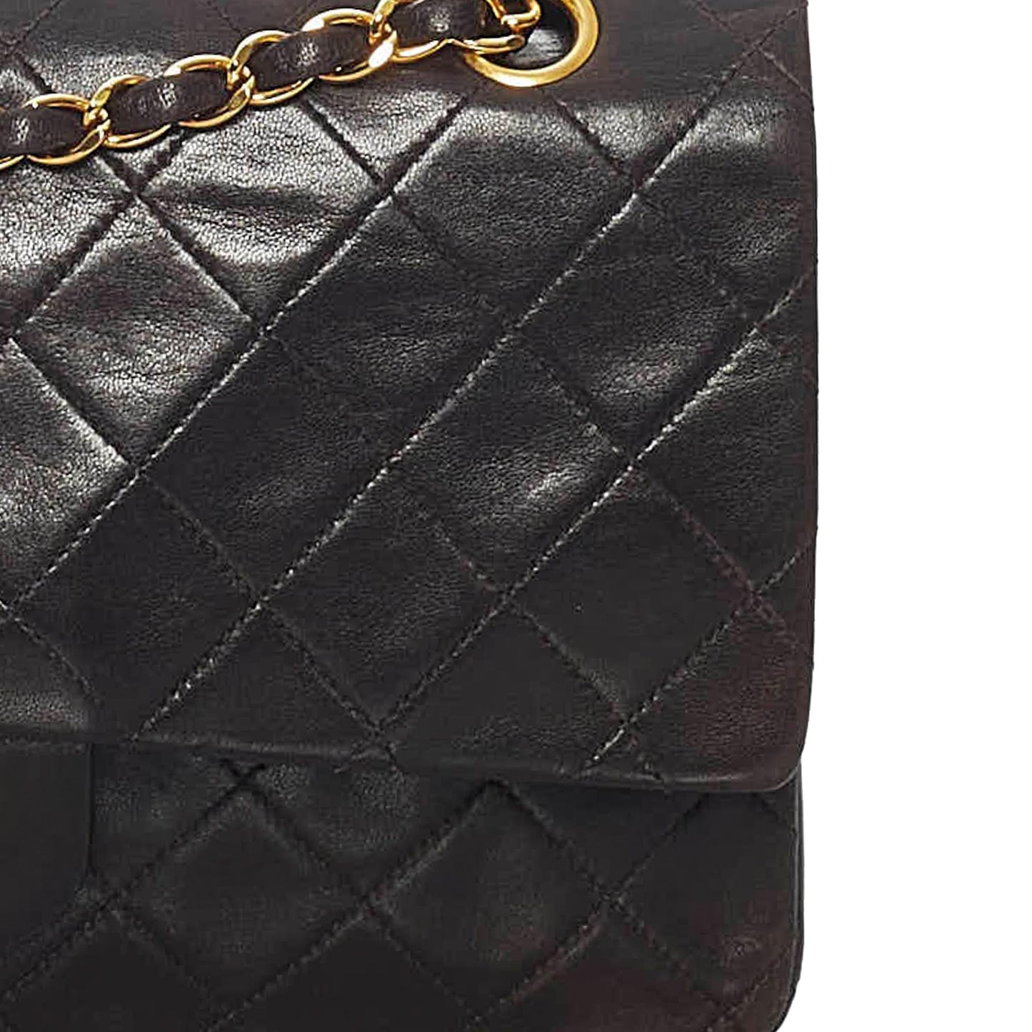 Chanel Classic Medium Lambskin Leather Double Flap Bag (SHG-31351)